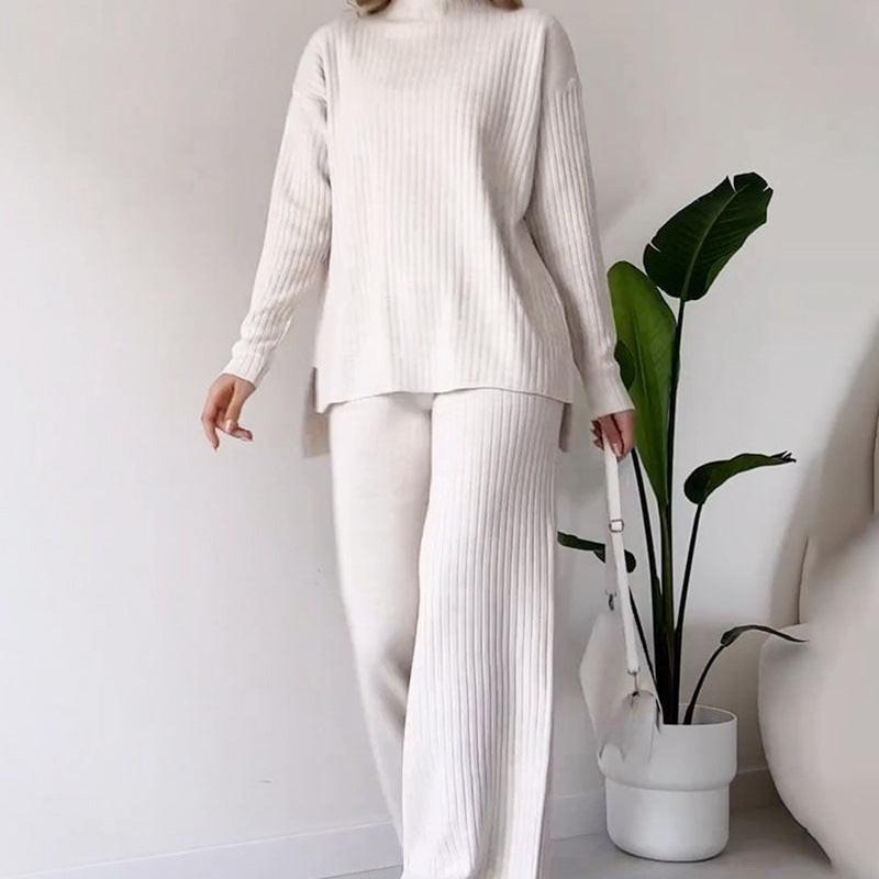 Ensemble tricoté col roulé chic