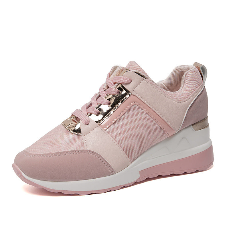 Sneakers Compensées Chic Mesh & Lacets