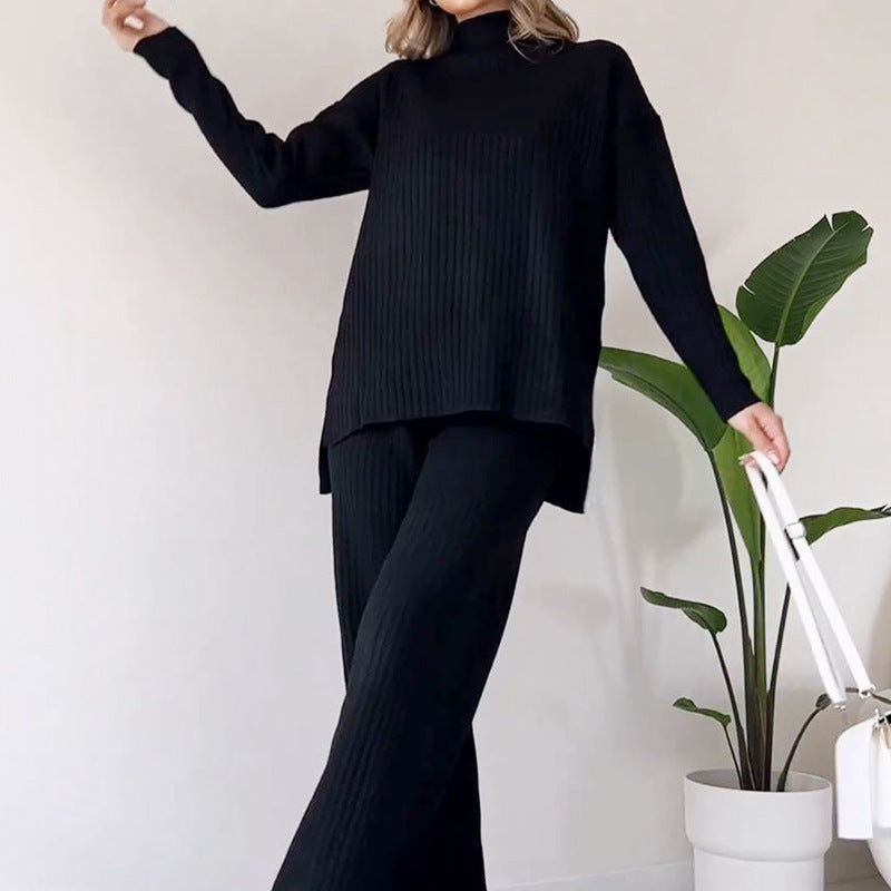 Ensemble tricoté col roulé chic