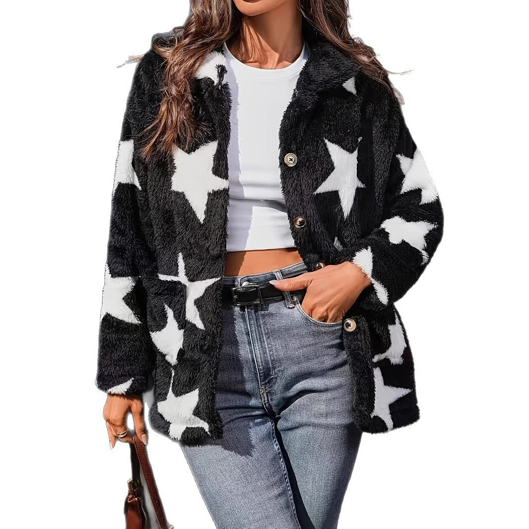 Manteau peluche double-face