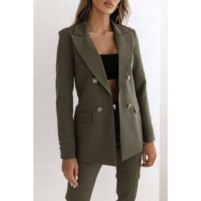Manteau Femme Chic à Double Boutonnage