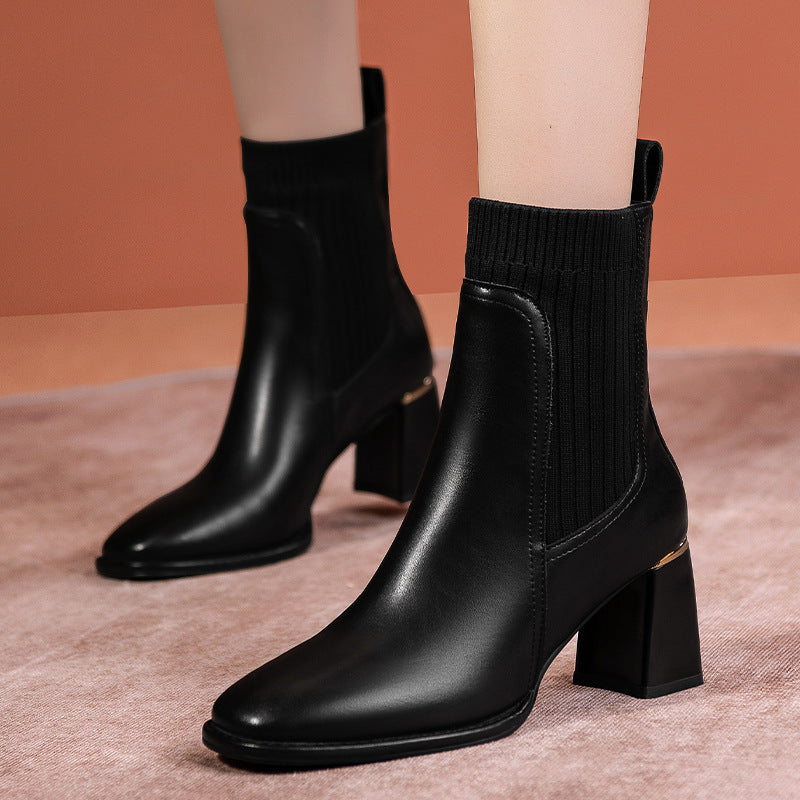 Bottines Martin en daim givré