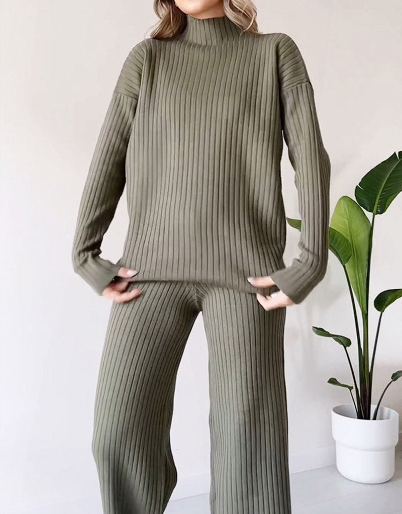 Ensemble tricoté col roulé chic