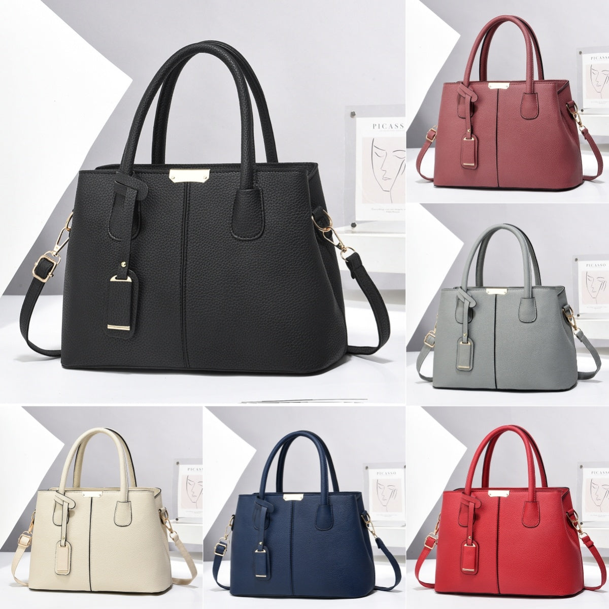 Sac à main femme élégant avec bandoulière amovible – Chic & Pratique