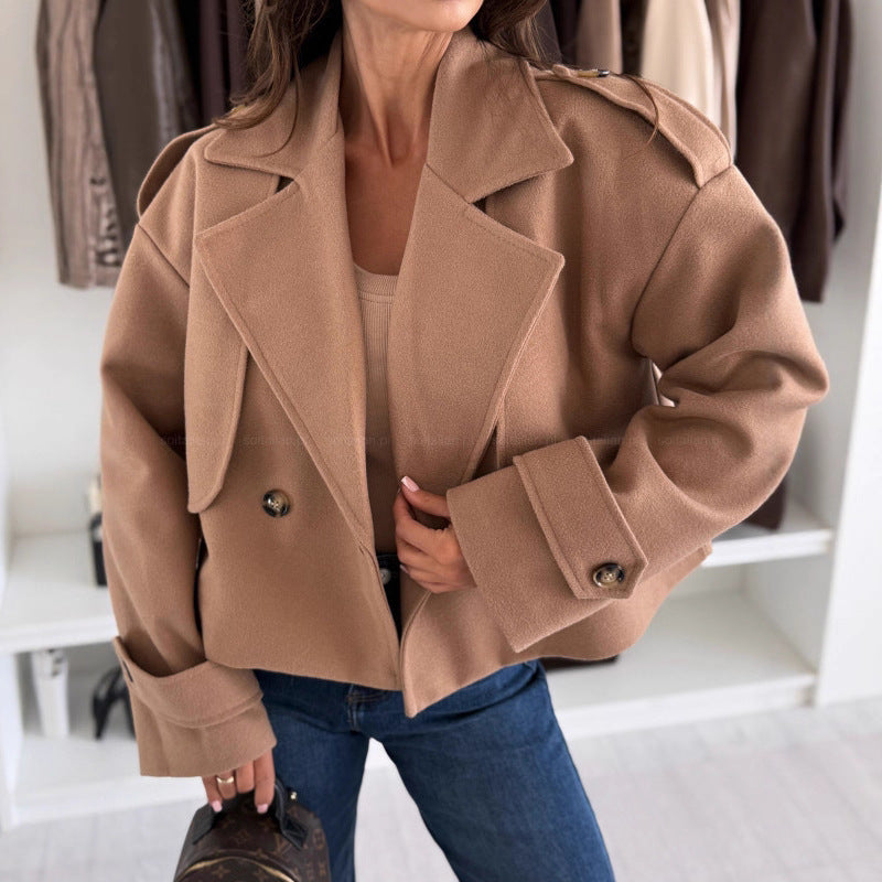 Manteau Court Femme en Laine