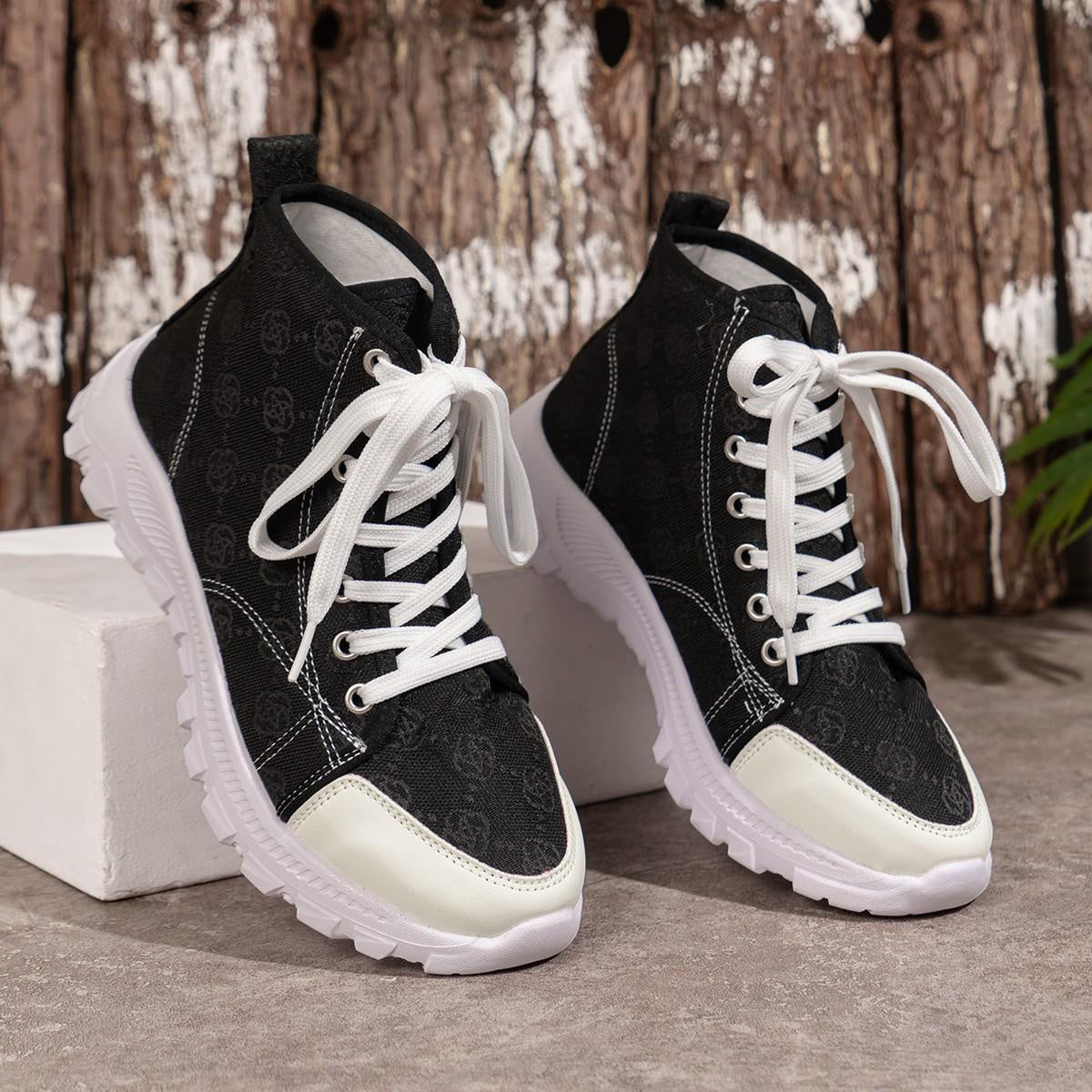 Bottes Femme à Lacets Imprimé Rose