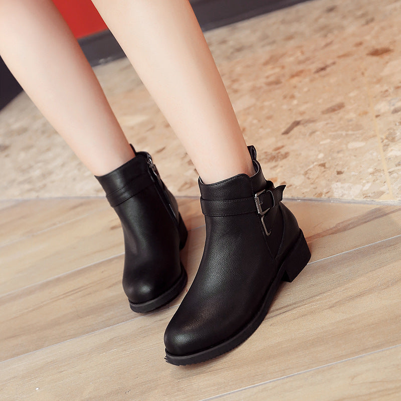 Bottines Martin Femme – Bout Rond & Talon Bas