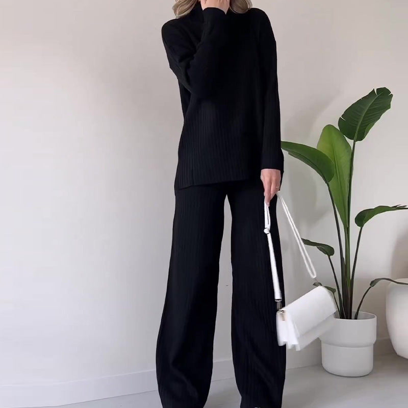 Ensemble tricoté col roulé chic