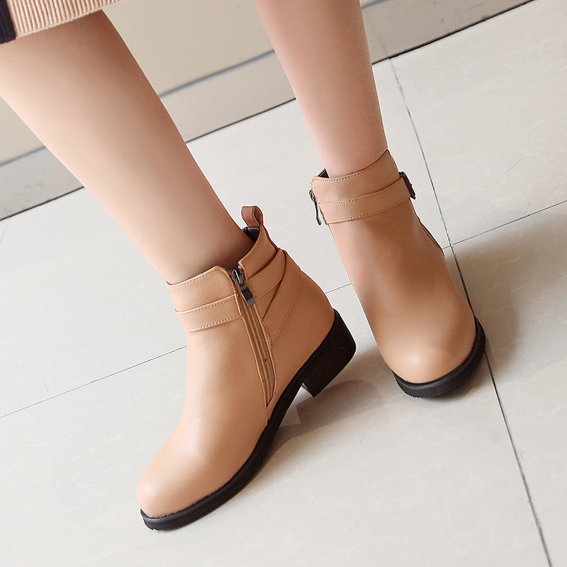 Bottines Martin Femme – Bout Rond & Talon Bas