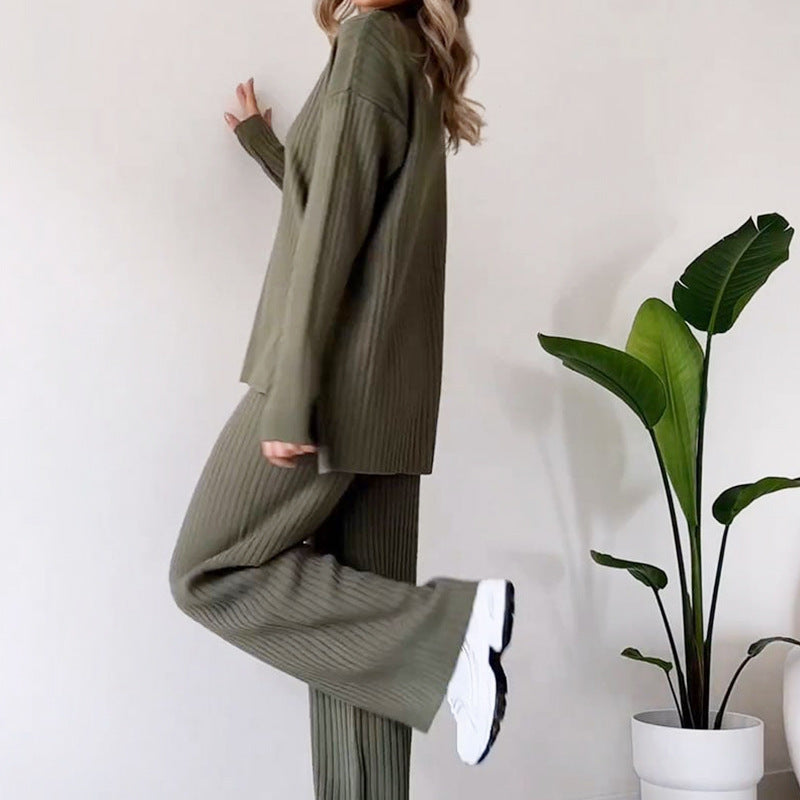 Ensemble tricoté col roulé chic
