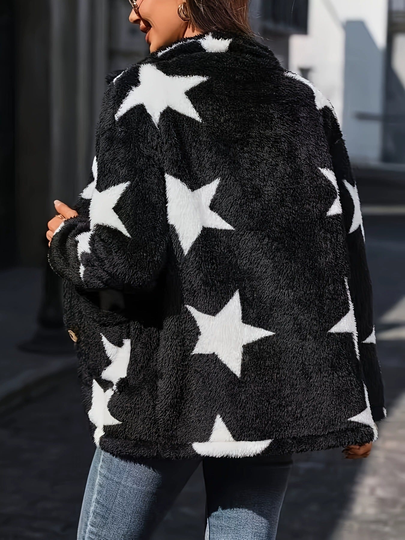 Manteau peluche double-face