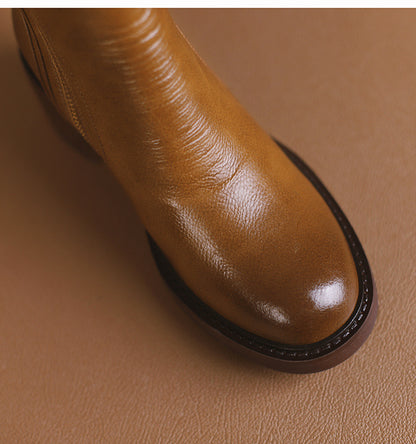 Bottines chic à talon épais
