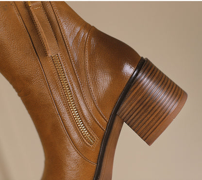 Bottines chic à talon épais