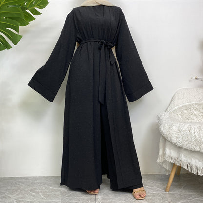 Ensemble féminin fluide 3 pièces avec cape élégante