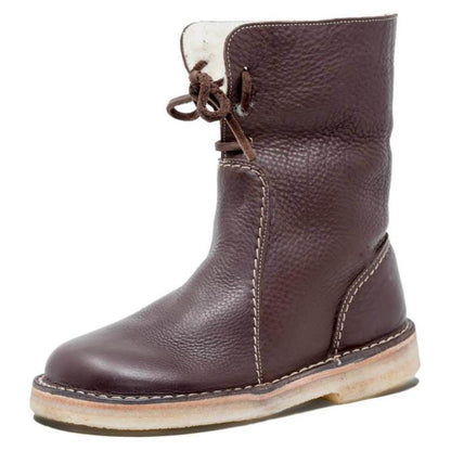 Bottes en cuir rouge chic