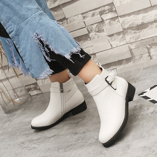 Bottines Martin Femme – Bout Rond & Talon Bas