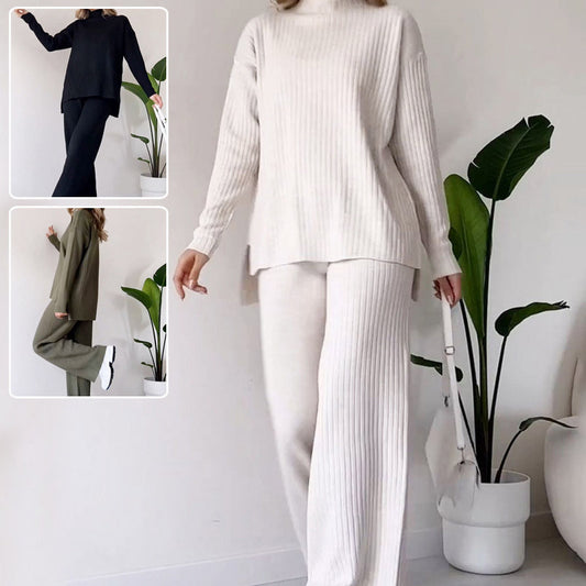 Ensemble tricoté col roulé chic