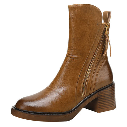 Bottines chic à talon épais