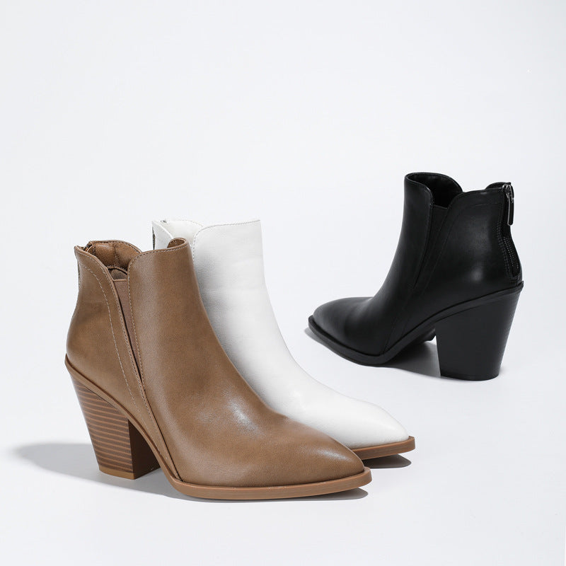Bottes Martin Talon Épais Femme