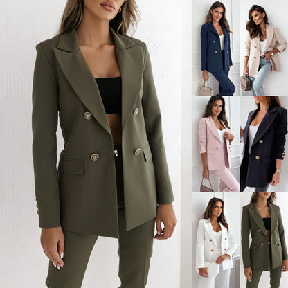 Manteau Femme Chic à Double Boutonnage