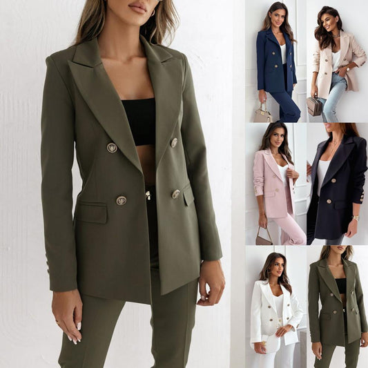 Manteau Femme Chic à Double Boutonnage